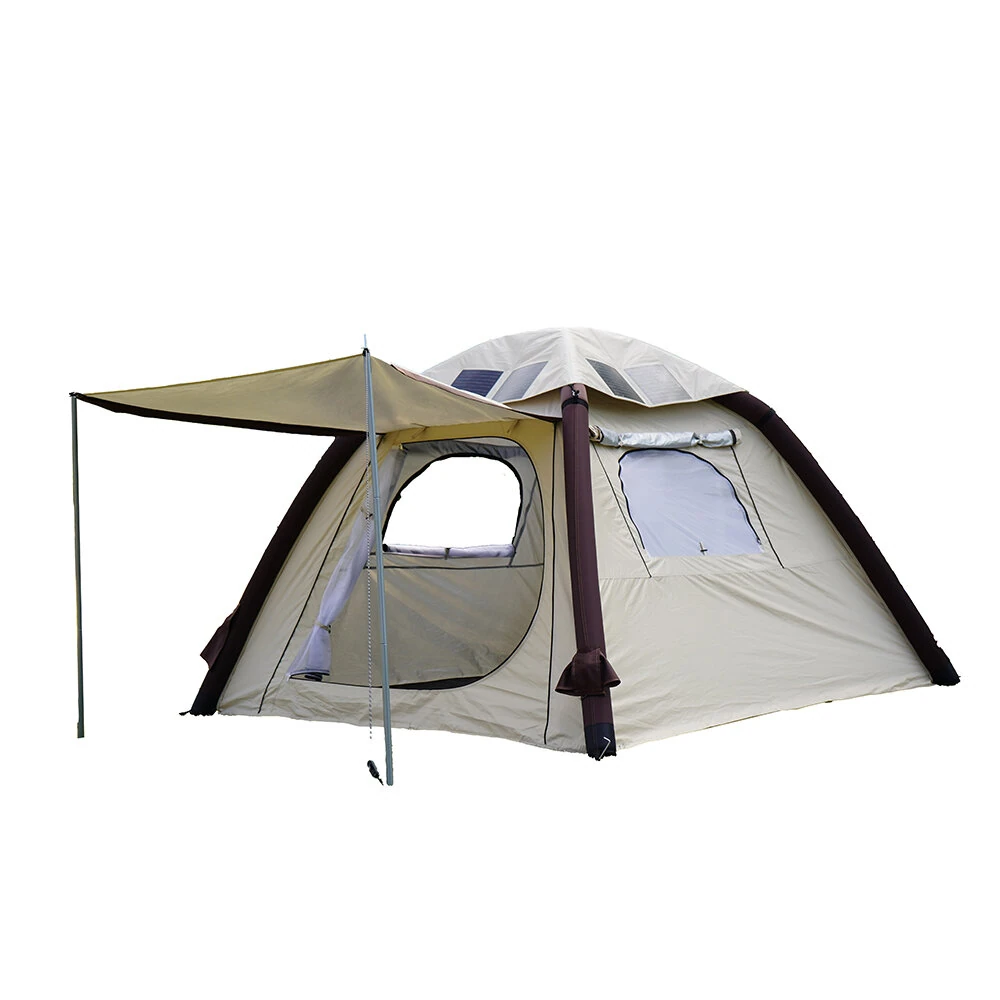 (image for) IPRee Solar Powered Tent Inflatable Tent Outdoor Thickened Rainproof Folding Quick Automatic Opening Camping Tent Travel Supplies